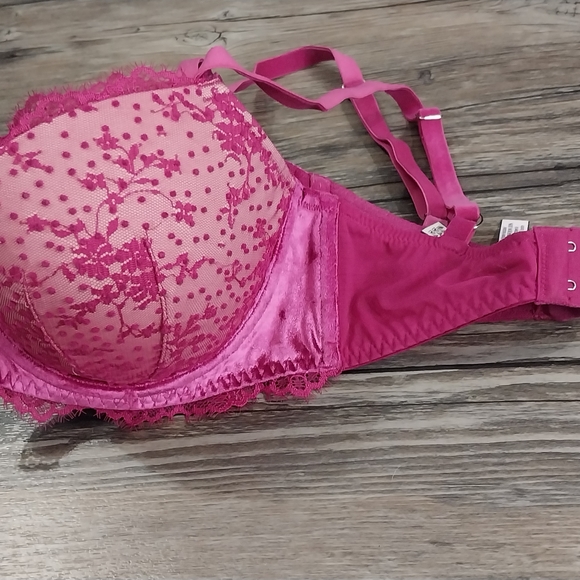 Victoria Secret Dream Angels Lined Demi Lace Bra 32ddd Pink Bra - Picture 4 of 6